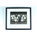 An England Football team framed period photograph, England v Sweden November 1947 at Highbury,