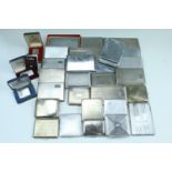 A large quantity of cigarette cases and lighters, including Colbrini, Emu Brand etc