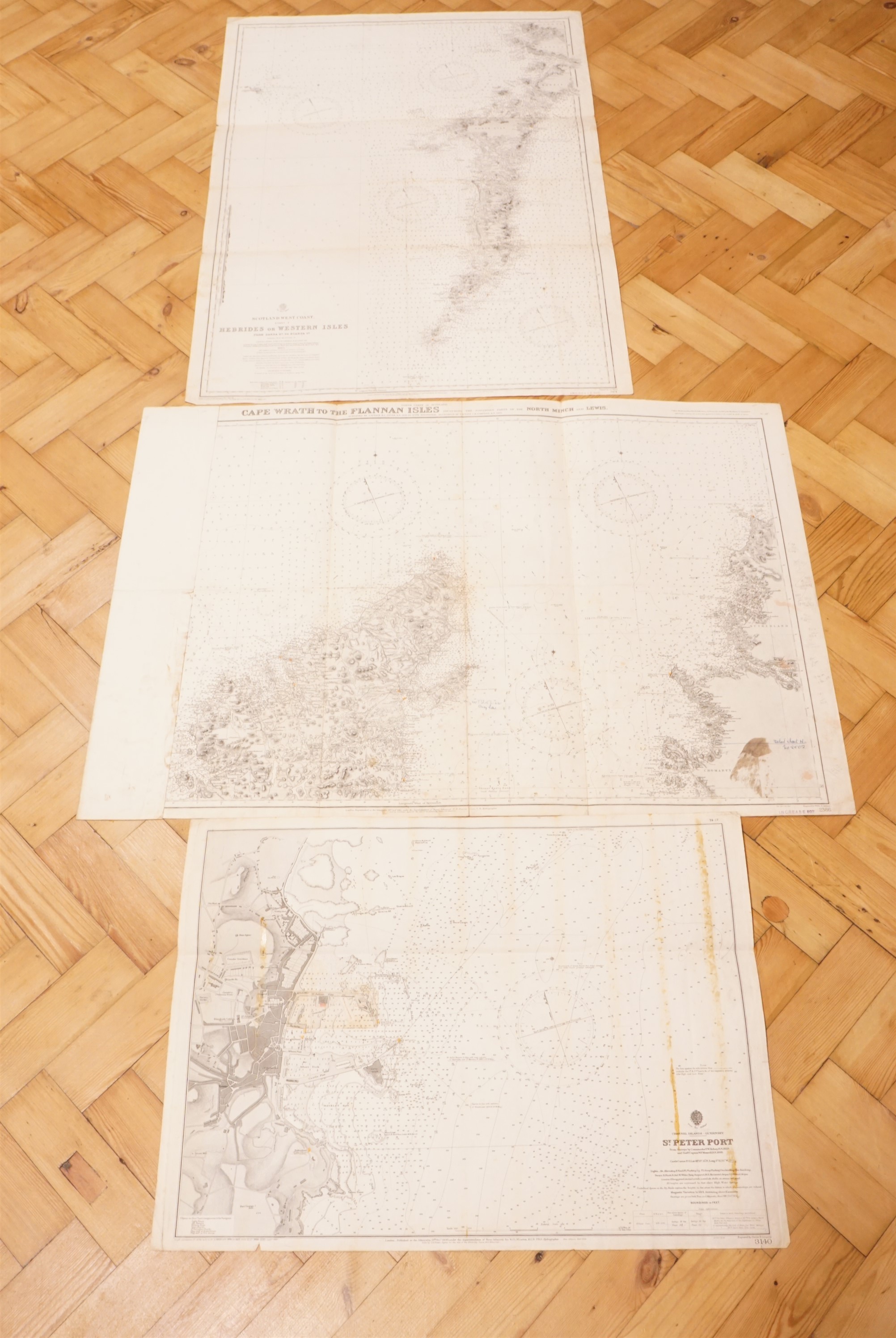A quantity of Hydrographic Office and similar marine maps / charts, largely covering Scottish and - Image 7 of 16