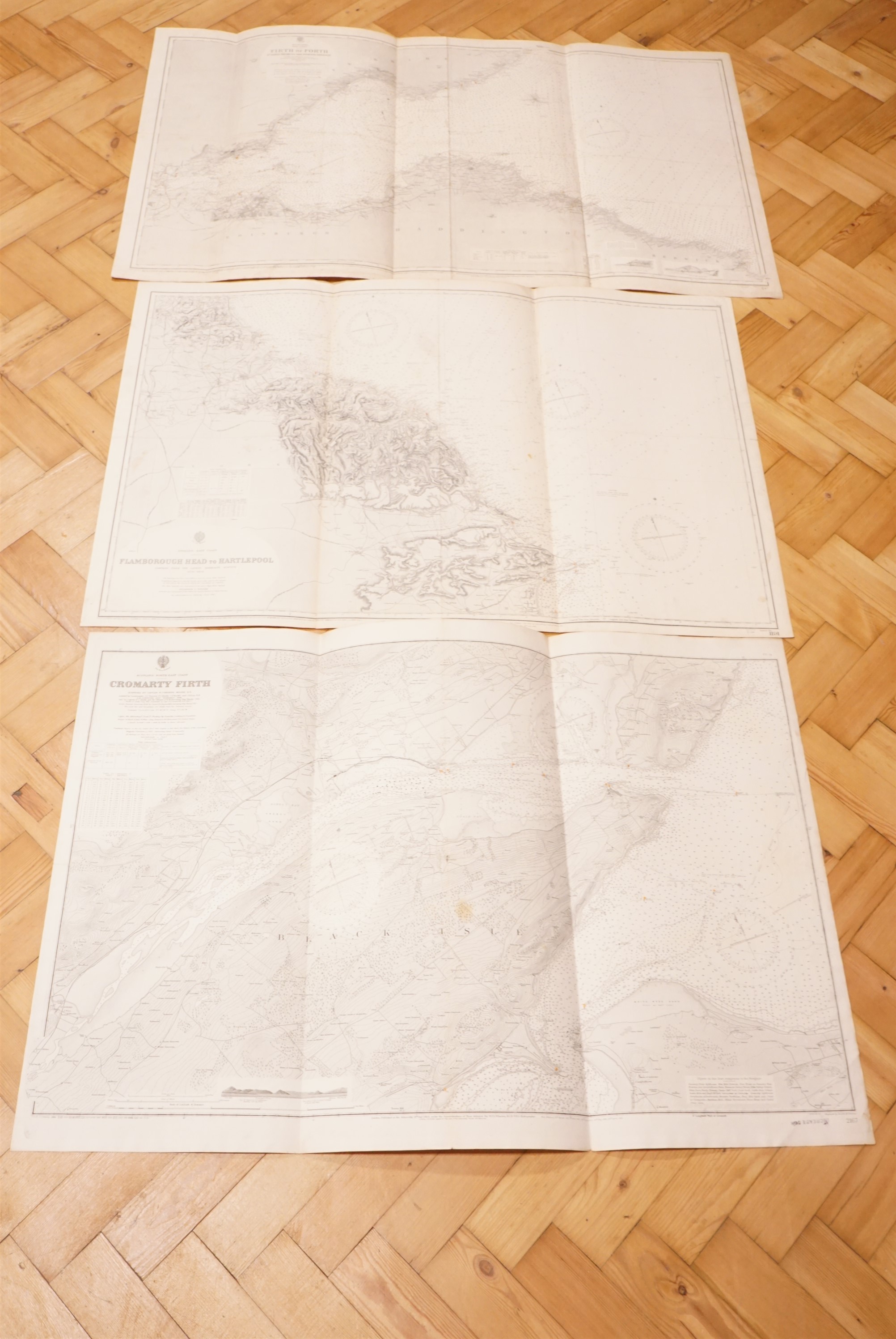 A quantity of Hydrographic Office and similar marine maps / charts, largely covering Scottish and - Image 8 of 16