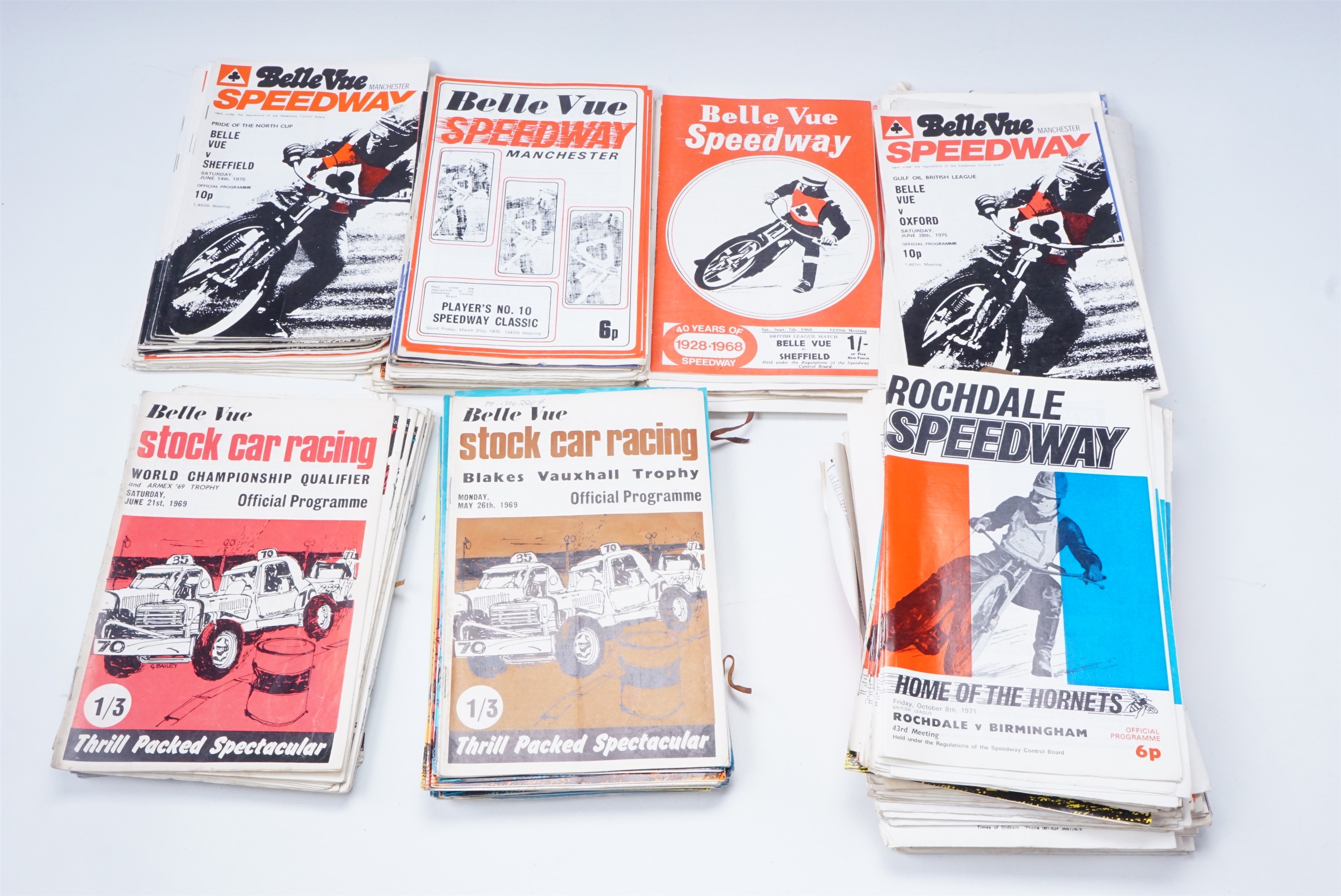 A large quantity of Speedway programmes, including Belle Vue Manchester, Halifax, Rochdale etc,