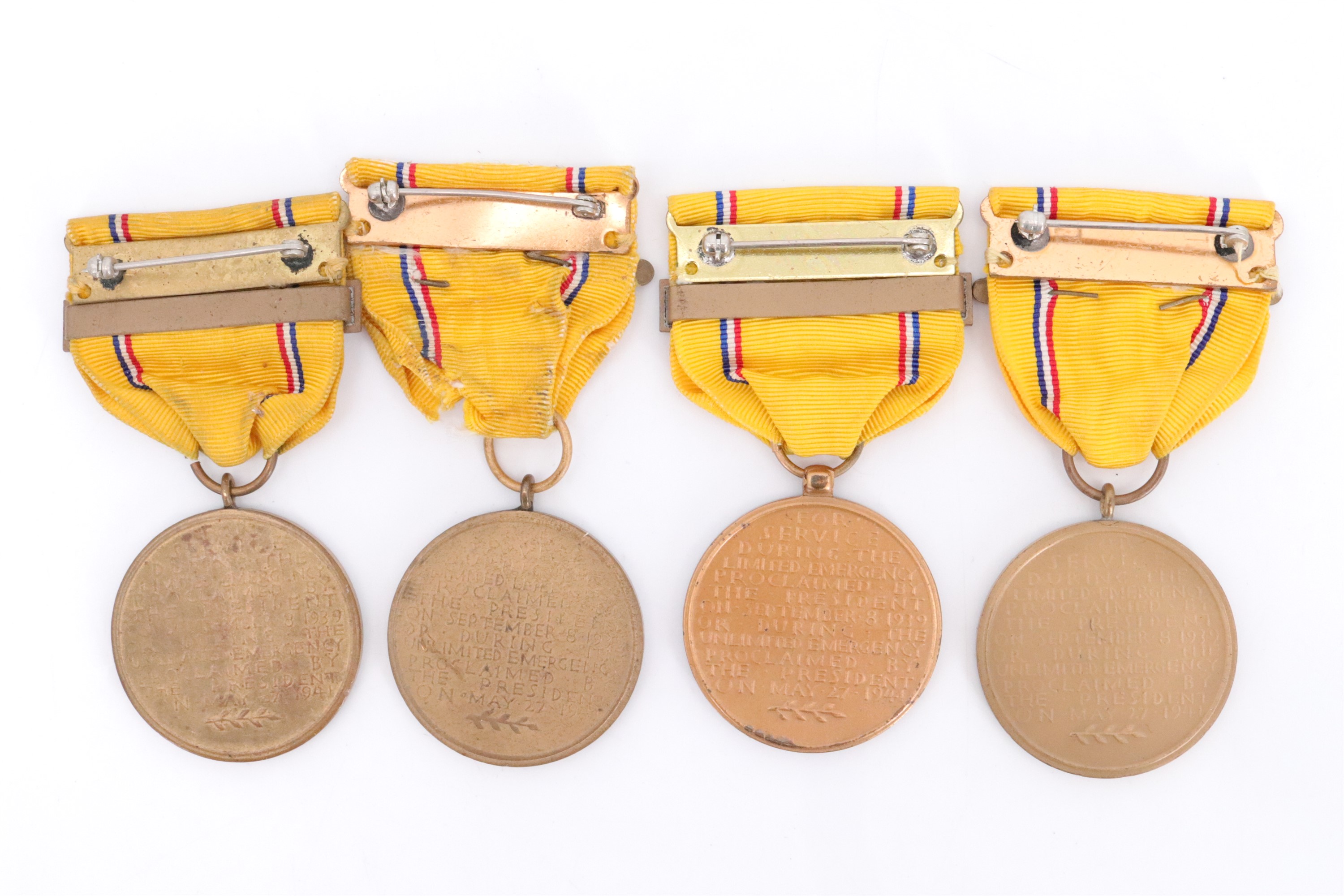 Four US American Defense Service Medals with clasps - Image 2 of 2