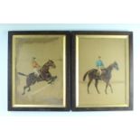 After Ernest A Bodoy (19th Century) Six "A Legras Paris" chromolithic prints of race horses and