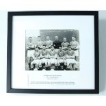 A Manchester United Football Club "The Busby Babes" framed period photograph, 6th February 1958,