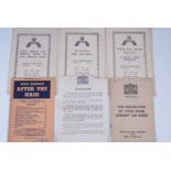 A group of Second World War Home front publications including Civil Defence information leaflets and