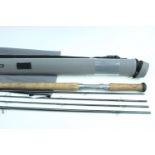 A Loop Grey Line fly fishing rod, 15', four sections, including a carrying case