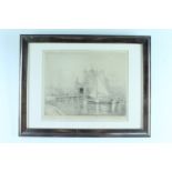 Water Gate, Haarlem, drypoint and aquatint, pencil signed and titled lower margin, circa 1920s, in