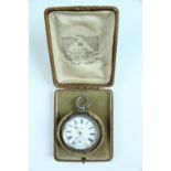 A 1913 silver-cased pocket watch retailed by Freeman & Co of London, having a key-wound movement, in
