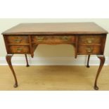 An old reproduction early Georgian desk / dressing table, 107 cm x 56 cm x 75 cm