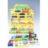 Fourteen Shell die-cast sports scar collection, together with Typhoo vintage vans etc.