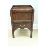 A George III marquetry-inlaid mahogany night stand