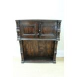A small oak cabinet, incorporating early elements