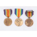 Three US Great War Allied Victory Medals