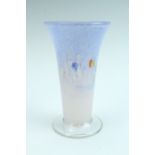 A Scottish Monart / Strathearn or similar glass trumpet vase, 15 cm