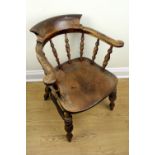 A late 19th / early 20th Century "captain's" chair