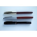A vintage Mentmore Auto-Flow and two other fountain pens