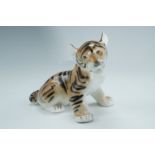 A Lomonosov porcelain tiger cub, 12 cm