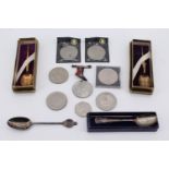 A group of Royal commemoratives, comprising an Edward VIII 1937 coronation medal, two boxed 1937