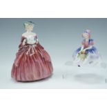 Two Royal Doulton figurines: Monica, HN1467, and Genevieve, tallest 19 cm