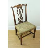 A George III Chippendale style mahogany dining chair