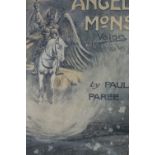 Lithographic print of the score for Paul Paree's "Angels of Mons" waltz, in frame under glass, 41 cm