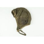 A Great War period flying / driving leather helmet. [ RFC / RAF ]