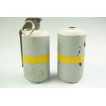 Two inert US army M15 smoke grenades