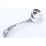 A Victorian silver Queens pattern sauce ladle, A Beardshaw & Co, Sheffield, 1899, 105 g