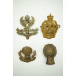 Four Scottish yeomanry cap badges