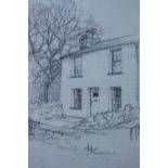Edward Jeffrey (1898-1978) "Ravenstonedale", study of a cottage in picturesque village of