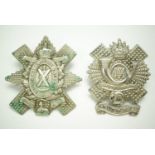 A George V Second Volunteer Battalion Highland Light Infantry cap badge together with a 9th HLI (