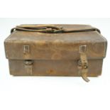 [Ex Earls of Lonsdale] An late 19th / early 20th Century leather travel case, having fold down front