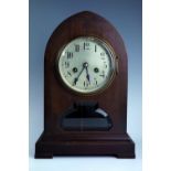 A late 19th / early 20th Century Gustav Becker mantle clock, having a two-train movement striking on