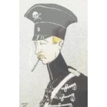 John Jacques Waltz (1873-1951) Lithographic portrait of World War One German soldier, depicted