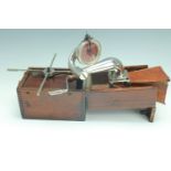 An early 20th Century Peter Pan portable gramophone