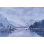 Elizabeth Parr "Peace, Lake Ullswater", 1991, a signed print, card mounted in moulded frame under