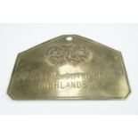 An Argyll and Sutherland Highlander's duty / bed plate