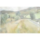 David William Morris (Contemporary) "Artlegarth Lane", a naturalistic, rolling Cumbrian landscape,