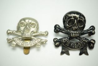17th Lancers cap and NCO's sleeve badges