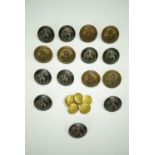 A group of late 19th / early 20th Century Dumbartonshire Volunteer Rifle Corps electroplate buttons,