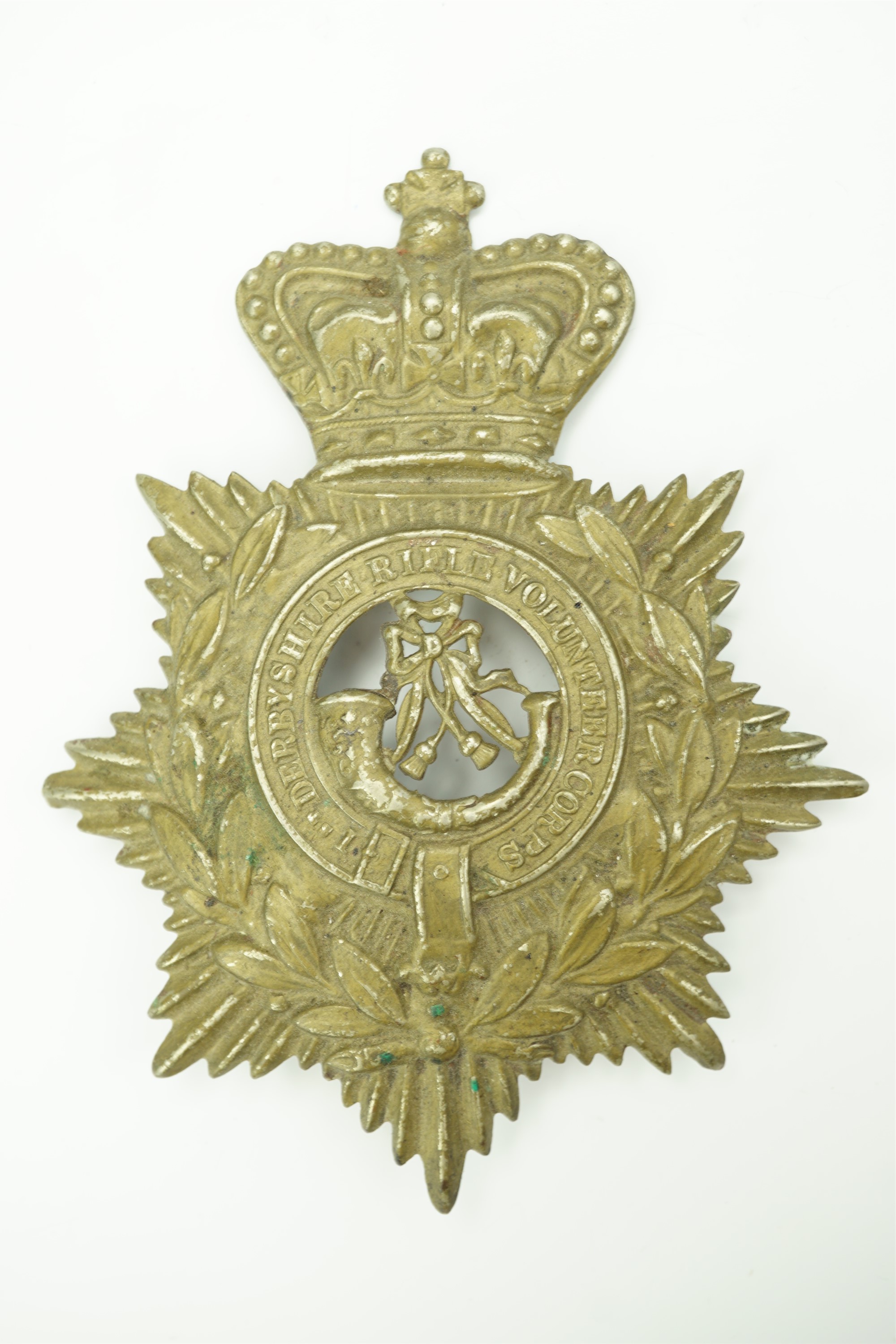 A Victorian 1st Derbyshire Rifle Volunteer Corps other rank's helmet plate