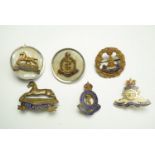 Green Howards, Duke of Wellington's Regiment and other sweetheart brooches including two mother of