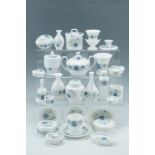 27 Wedgwood Clementine vases, lidded jars etc,