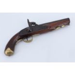 An early Victorian yeomanry percussion pistol, having a 7-inch barrel of 15 bore