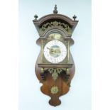 A late 20th Century Dutch Zaanse / Zaandam style pendulum wall clock
