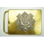 A George VI Highland Light Infantry other rank's dress waist belt buckle