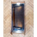 A Danish teak wall mirror with base shelf, circa 1970s, 11 cm x 44 cm