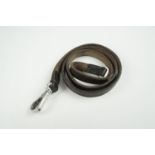 A leather pistol lanyard