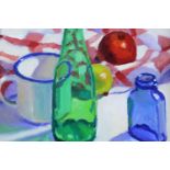 Philip MacLeod Coupe (1944-2013) Vibrant, domiciliary, still life study, oil on board, signed by