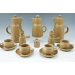 A Denby "Langley" pattern tea and coffee set